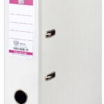 Oxford ringmap myColor, rugbreedte 80 mm, wit/roze