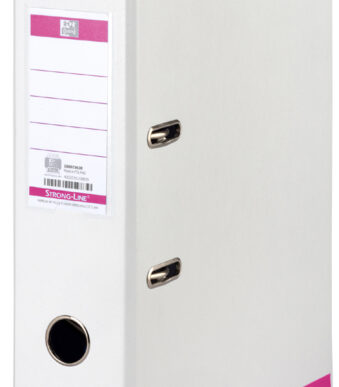 Oxford ringmap myColor, rugbreedte 80 mm, wit/roze