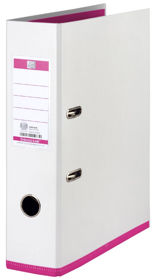 Oxford ringmap myColor, rugbreedte 80 mm, wit/roze Oxford ringmap myColor, rugbreedte 80 mm, wit/roze