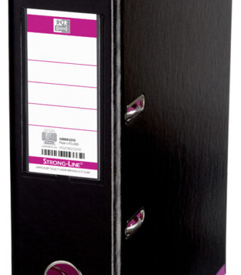 Oxford ordner myColour, rugbreedte: 80 mm, zwart/paars