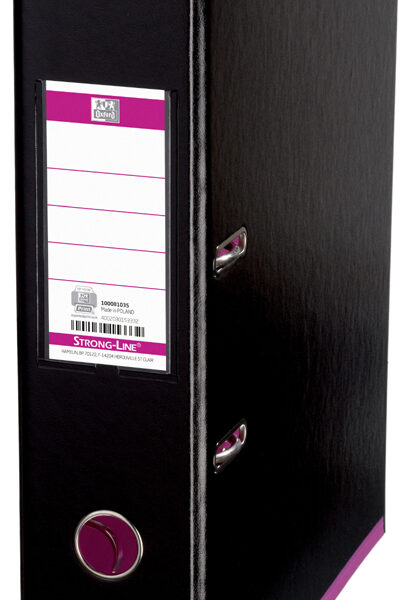 Oxford ordner myColour, rugbreedte: 80 mm, zwart/paars