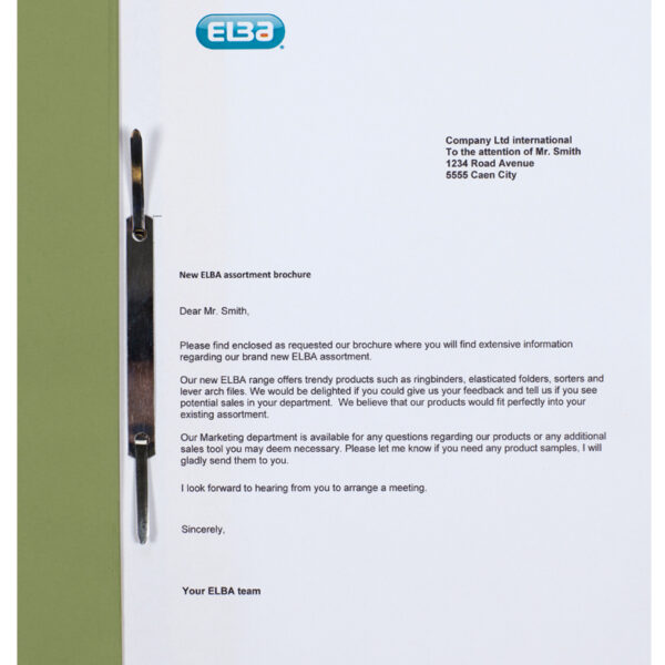 ELBA snelhechtmap DIN A4 manillakarton, 250 g/m2, groen