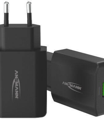 ANSMANN - USB-lader met stopcontact - Zwart