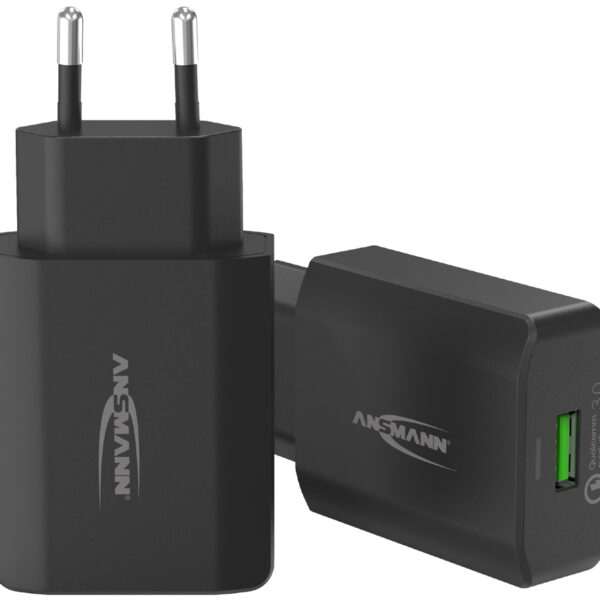 ANSMANN - USB-lader met stopcontact - Zwart