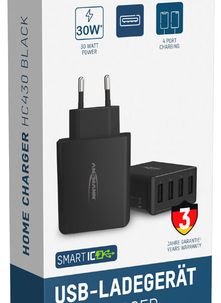 ANSMANN - USB-lader met 4 USB-A-poorten - Voor stopcontact