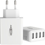 Hier is mijn suggestie voor de vertaling: ANSMANN - USB-thuislader met 4 USB-A-poorten - HC430