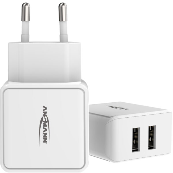 ANSMANN - USB-thuislader met 2 USB-A-poorten - Model HC212