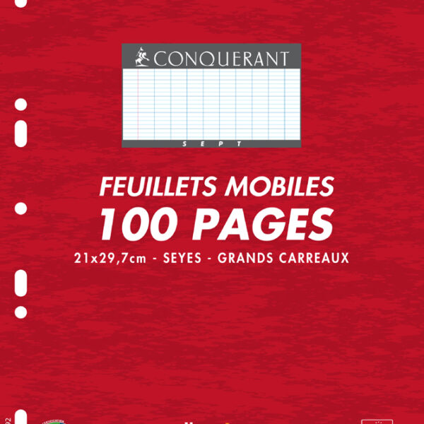 CONQUERANT SEPT ringbandinterieur, 50 vel, 210 x 297 mm