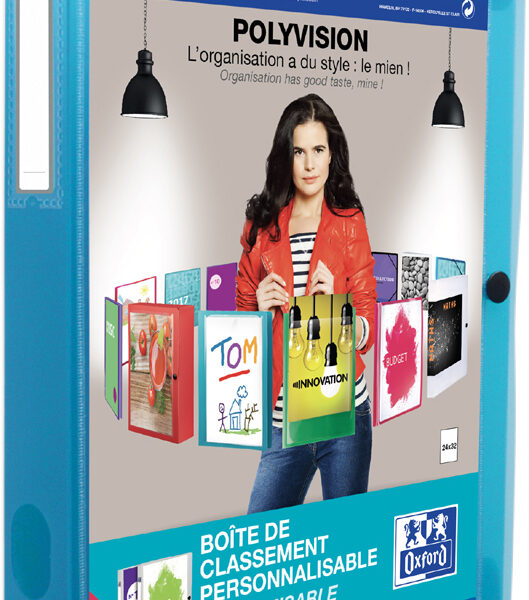 Oxford verzamelbox/opbergbox POLYVISION, A4, PP, vulhoogte: 40 mm, blauw