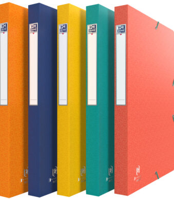 Oxford verzamelbox/opbergbox Bicolor Recyc+, DIN A4, rug: 25 mm, kleuren assorti