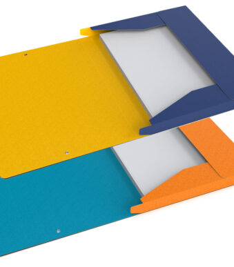 Oxford verzamelbox/opbergbox Bicolor Recyc+, DIN A4, rug: 25 mm, kleuren assorti