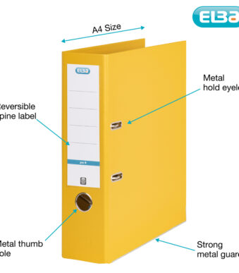 ELBA ordner rado smart Pro+, rugbreedte: 80 mm, geel