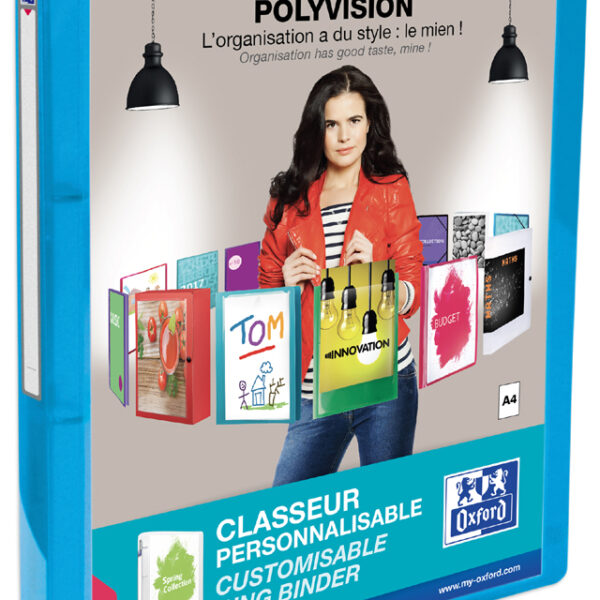 Oxford presentatieringband POLYVISION, 20 mm, blauw