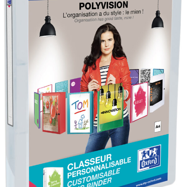 Oxford presentatieringband POLYVISION, 20 mm, kleurloos