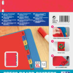 Oxford kartonnen tabbladen, blanco, DIN A4, gemarmerd, 12-delig