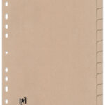 Oxford kartonnen tabbladen TOUAREG, blanco, A4, 12-delig, beige