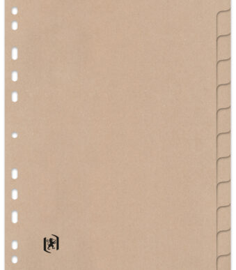 Oxford kartonnen tabbladen TOUAREG, blanco, A4, 12-delig, beige