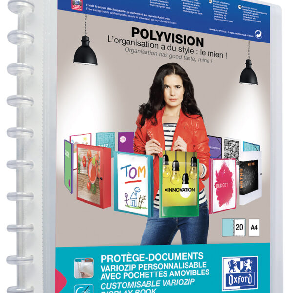 Oxford zichtmap Vario-Zipp POLYVISION, kleur: transparant