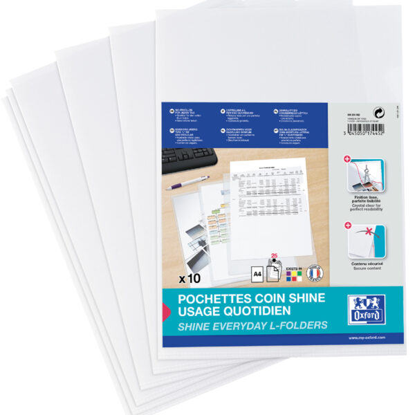 Oxford L-mapje Premium, DIN A4, PP, glashelder