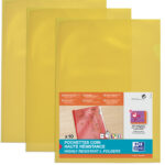 Oxford L-map, transparant, DIN A4, PVC, geel