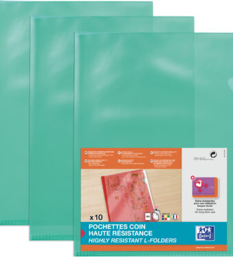 Oxford L-map, transparant, DIN A4, PVC, groen