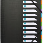 Oxford sorteermap memphis, A4, 12 vakken, zwart