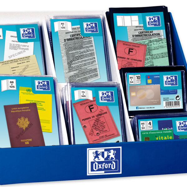 Oxford ID-kaarthoes, PVC, 93 hoezen in display