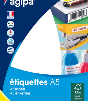 Universele etiketten, 105 x 148 mm, wit