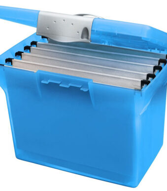 l´oblique hangmappenbox Class´N Go, doorschijnend-blauw