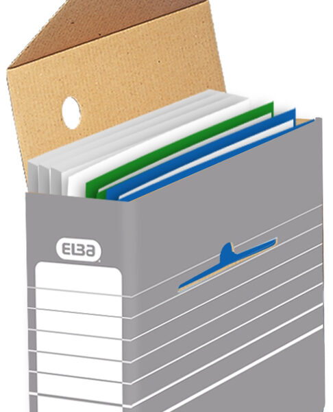 ELBA tric Archief-huls, breedte 110 mm, voor A4, grijs/wit