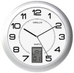 UNiLUX wandklok / quartz uurwerk ´INSTINCT´, diameter: 305mm, zilver