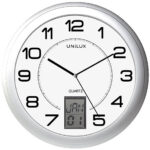 UNiLUX wandklok / quartz uurwerk ´INSTINCT´, diameter: 305mm, zilver
