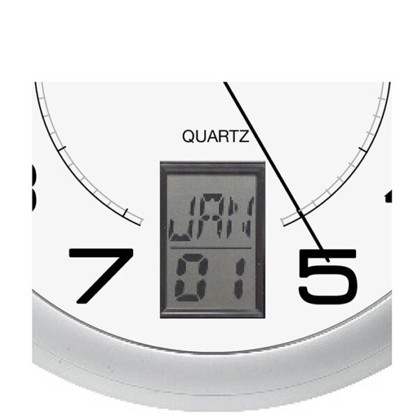 UNiLUX wandklok / quartz uurwerk ´INSTINCT´, diameter: 305mm, zilver