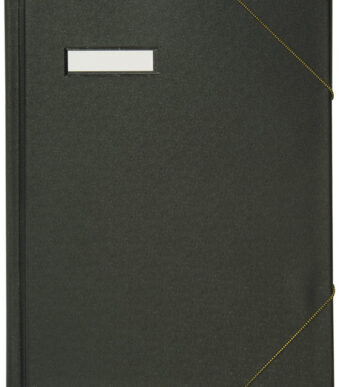 ELBA circulatiemap A4 van PVC, met hoekspanelastieken, zwart