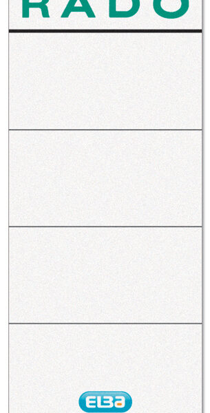 ELBA ordnerrug-etiketten ´ELBA RADO´ - kort/breed, wit