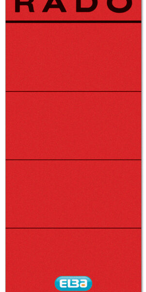 ELBA ordnerrug-etiketten ´ELBA RADO´ - kort/breed, rood