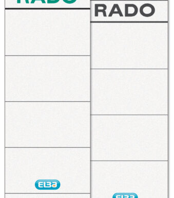 ELBA ordnerrug-insteekkaart Rado Brillant, kort/breed, wit