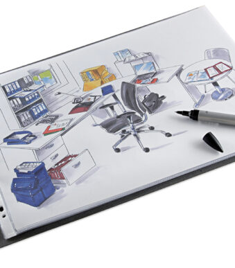 Oxford brochurehoes, DIN A3 liggend, PP, 0,09 mm, generfd