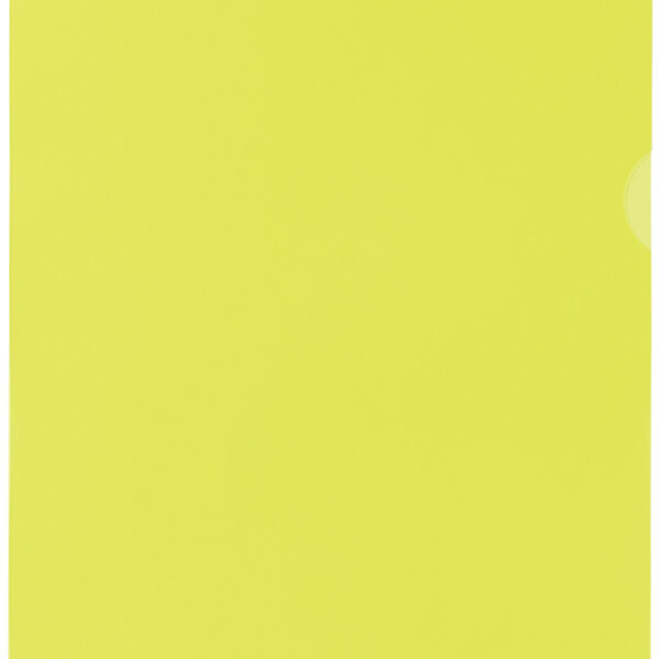 Oxford L-map Premium, DIN A4, PVC, glashelder, geel, 25 stuks