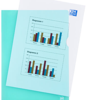 Oxford zichthoes Premium, DIN A4, PVC, glashelder, groen, 25 stuks