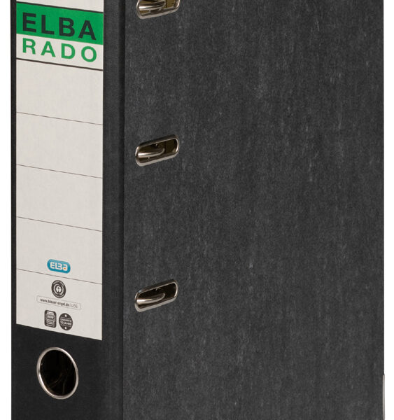 Elba Ordner 2x2 Rings Bank-Giro 75mm 2x A5 dwars zwart