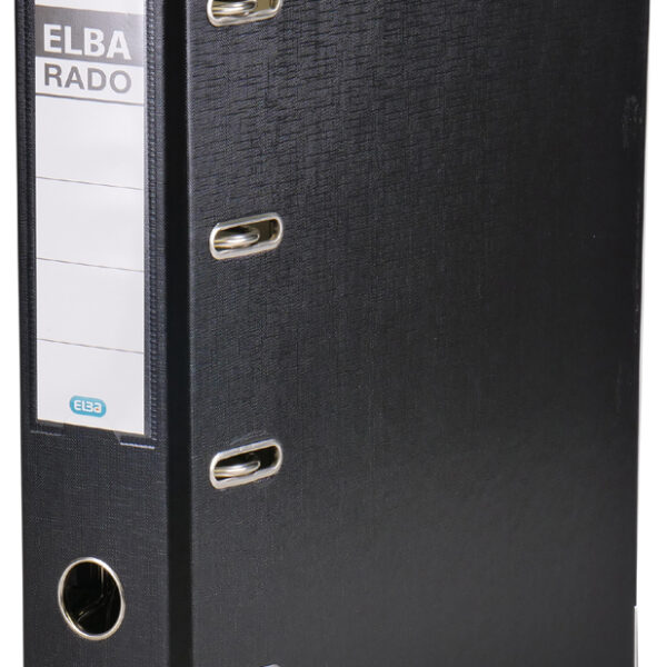 ELBA Ordner 4-Rings Rado Plast 75mm 2x A5 dwars zwart