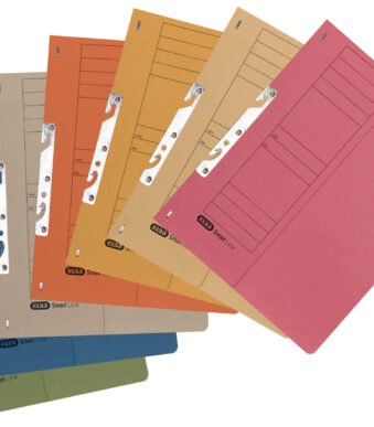 ELBA snelhechtmap van karton, blauw, 6 en 8 cm. ponsing