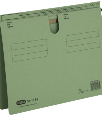 ELBA hanghechtmap type 81, opstaande ruitervouw, groen