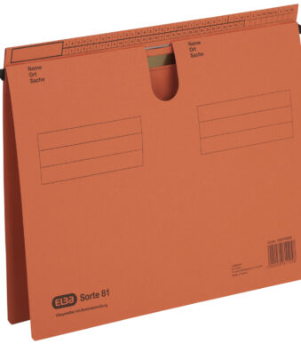 ELBA hanghechtmap Sorte 81, overstekende ruiterrand, oranje