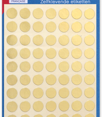 Gouden markeringsstickers, 8 mm diameter