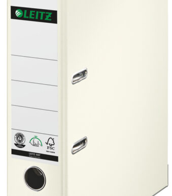 LEITZ massief karton-ordner, 180 graden, DIN A4, 80 mm, wit