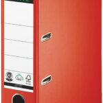 LEITZ massief karton-ordner, 180 graden, DIN A4, 80 mm, lichtrood