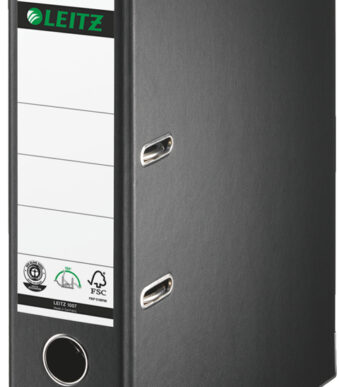 LEITZ massief karton-ordner, 180 graden, DIN A4, 80 mm, zwart