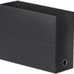 Oxford documentenbox, DIN A4, van golfkarton, zwart